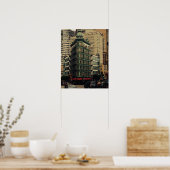 San Francisco North Beach Green Building Poster (Keuken)