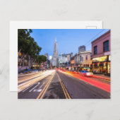 San Francisco North Beach Motion Blur Traffic Briefkaart (Voorkant / Achterkant)