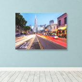 San Francisco North Beach Motion Blur Traffic Canvas Afdruk (Insitu (Houten vloer))
