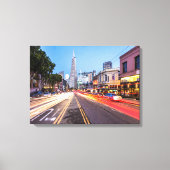 San Francisco North Beach Motion Blur Traffic Canvas Afdruk (Voorkant)