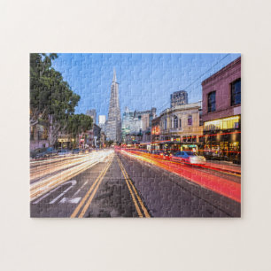 San Francisco North Beach Motion Blur Traffic Legpuzzel