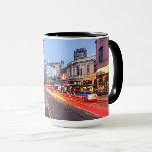 San Francisco North Beach Motion Blur Traffic Mok (Voorkant rechts)