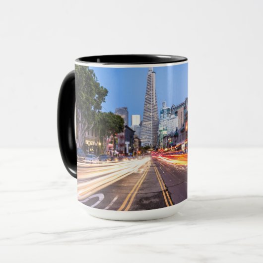 San Francisco North Beach Motion Blur Traffic Mok (Voorkant links)