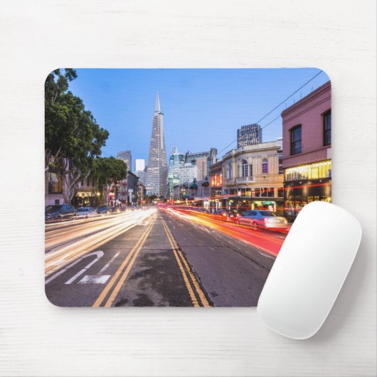 San Francisco North Beach Motion Blur Traffic Muismat (Met muis)