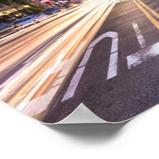 San Francisco North Beach Motion Blur Traffic Poster (Hoek)