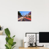 San Francisco North Beach Motion Blur Traffic Poster (Thuiskantoor)