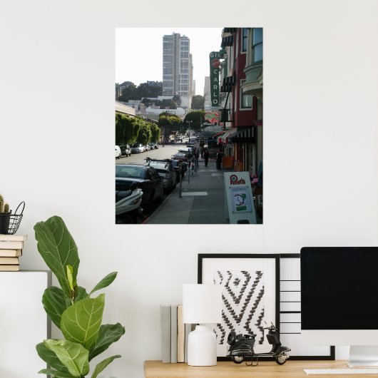 San Francisco North Beach Poster (Thuiskantoor)