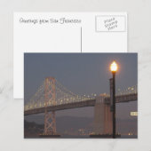 San Francisco Oakland Bay Bridge Post Card Briefkaart (Voorkant / Achterkant)