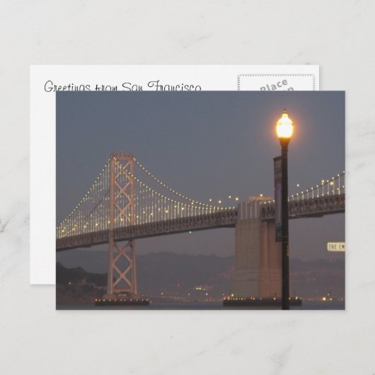 San Francisco Oakland Bay Bridge Post Card Briefkaart (Voorkant / Achterkant)