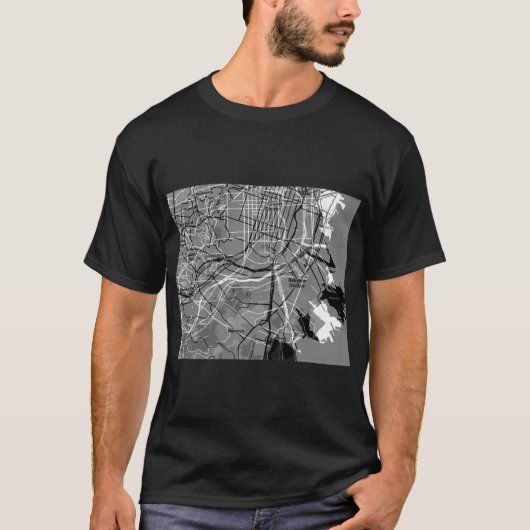 San Francisco offset Toner kaart T-shirt (Voorkant)