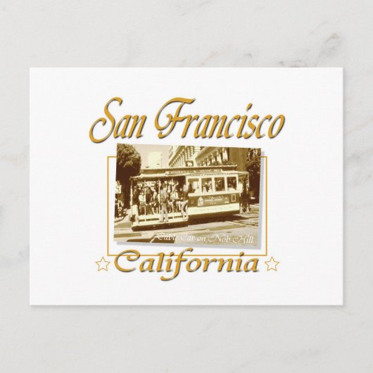 San Francisco Old Cable Car Briefkaart (Voorkant)