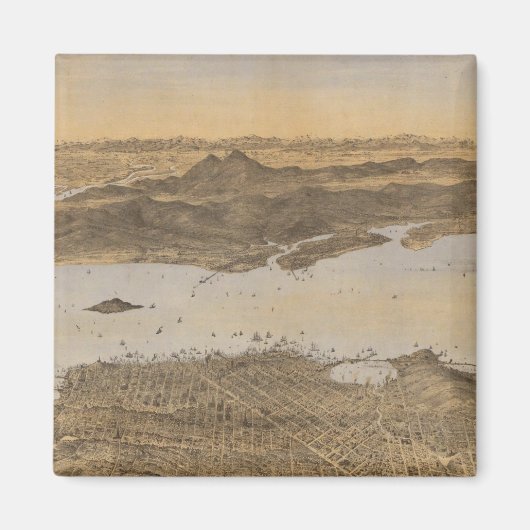 San Francisco, omringend land Magneet (Voorkant)