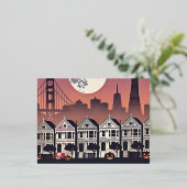 San Francisco Painted Dames Folie Feestdagen Briefkaart (Staand Voorkant)