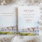 San Francisco Painted Ladies Bewaar de datum Kaart