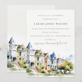San Francisco Painted Ladies Landscape Birthday Kaart (Voorkant / Achterkant)