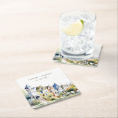 San Francisco Painted Ladies Landscape Wedding Kartonnen Onderzetters (Insitu)