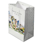 San Francisco Painted Ladies Landscape Wedding Medium Cadeauzakje (Achterkant Gekanteld)