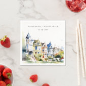 San Francisco Painted Ladies Landscape Wedding Servet (Insitu)