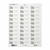 San Francisco Painted Ladies Landschap Adres Etiket (Full Sheet)