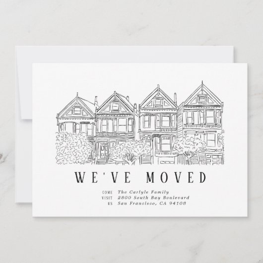 San Francisco Painted Ladies verhuisberichten Aankondiging (Voorkant)