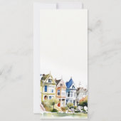 San Francisco Painted Ladies Wedding Menu Card Kaart (Achterkant)
