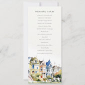 San Francisco Painted Ladies Wedding Program Kaart (Achterkant)
