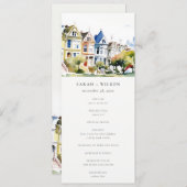 San Francisco Painted Ladies Wedding Program Kaart (Voorkant / Achterkant)
