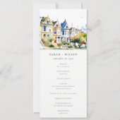 San Francisco Painted Ladies Wedding Program Kaart (Voorkant)