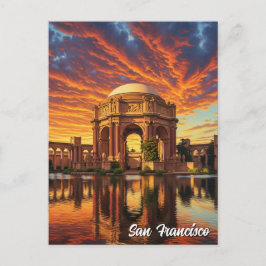 San Francisco Palace of Fine Arts Sunset Briefkaart
