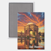 San Francisco Palace of Fine Arts Sunset Magneet (Voorkant / Achterkant)