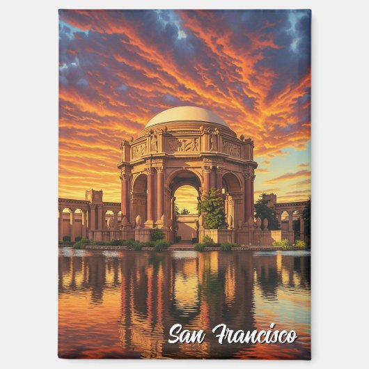 San Francisco Palace of Fine Arts Sunset Magneet (Voorkant)