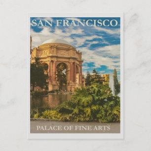 San Francisco Palace of Fine Arts Vintage Travel Briefkaart