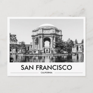 San Francisco Palace of Fine Arts Zwart & Wit Briefkaart