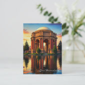 San Francisco Paleis voor Schone Kunsten Zonsonder Briefkaart (Staand voorkant)