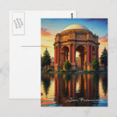 San Francisco Paleis voor Schone Kunsten Zonsonder Briefkaart (Voorkant / Achterkant)
