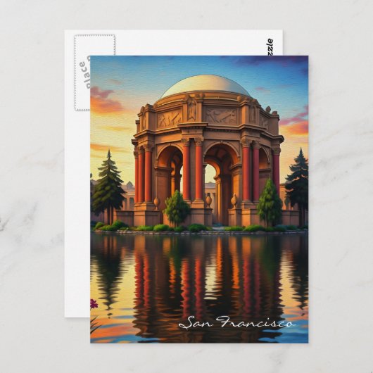 San Francisco Paleis voor Schone Kunsten Zonsonder Briefkaart (Voorkant / Achterkant)