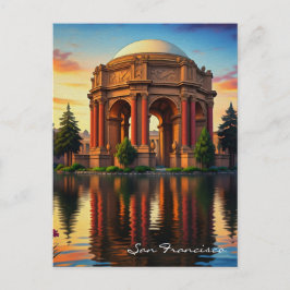 San Francisco Paleis voor Schone Kunsten Zonsonder Briefkaart