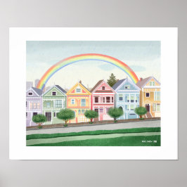 San Francisco Pastel geschilderde dames art print