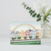 San Francisco Pastel geschilderde dames Briefkaart (Staand voorkant)