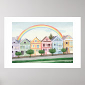 San Francisco Pastel geschilderde dames grote prin Poster (Voorkant)