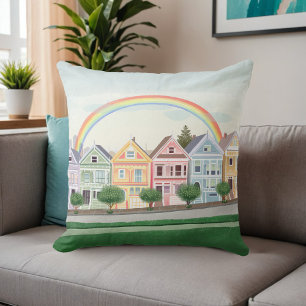 San Francisco Pastel geschilderde dames Kussen