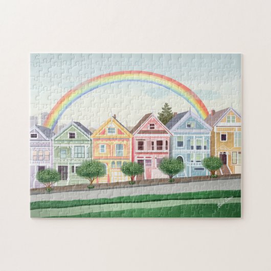 San Francisco Pastel geschilderde dames Legpuzzel (Horizontaal)