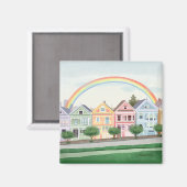 San Francisco Pastel geschilderde dames Magneet (Voorkant / Achterkant)