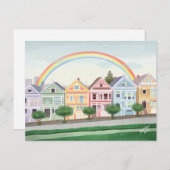 San Francisco Pastel Painted Ladies Blank Briefkaart (Voorkant / Achterkant)