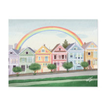 San Francisco Pastel Painted Ladies Blank