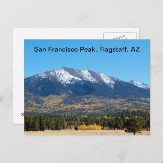 San Francisco Peak in de Herfst Briefkaart (Voorkant / Achterkant)