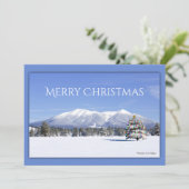 San Francisco Peaks Arizona Foto met kerstmis Feestdagenkaart (Staand voorkant)