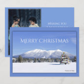 San Francisco Peaks Arizona Foto met kerstmis Feestdagenkaart (Voorkant / Achterkant)