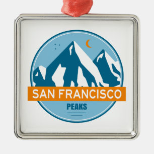 San Francisco Peaks Arizona Sterren Maan Metalen Ornament