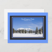 San Francisco Peaks Flagstaff Arizona op sneeuw Briefkaart (Voorkant / Achterkant)